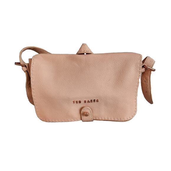 Ted Baker Soft Pink Crossbody Bag Rose Gold Hardware Small Purse - Picture 2 of 8